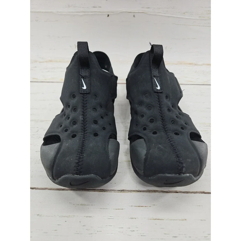 Nike Sunray Protect 2 Sandals Shoes Triple Black Boys 13C 943826-001 Adjustable